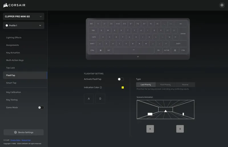 Smart Tap setup in Corsair Web Hub