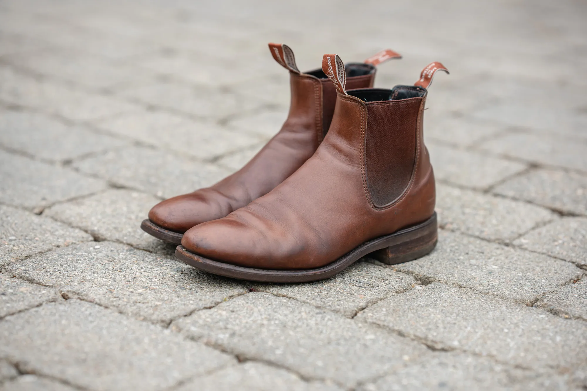R.M. Williams Comfort Craftsman with patina from wear