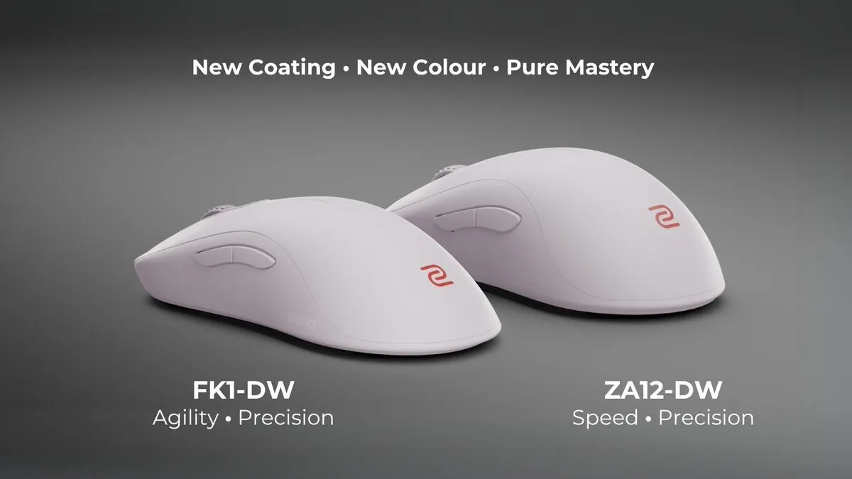 Zowie FK1-DW and ZA12-DW in white, shown side by side