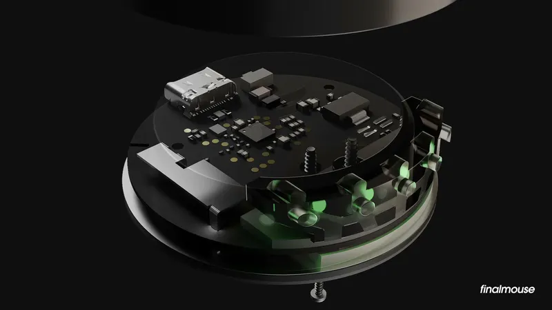 Close-up of the dongle showing the front-facing status lights
