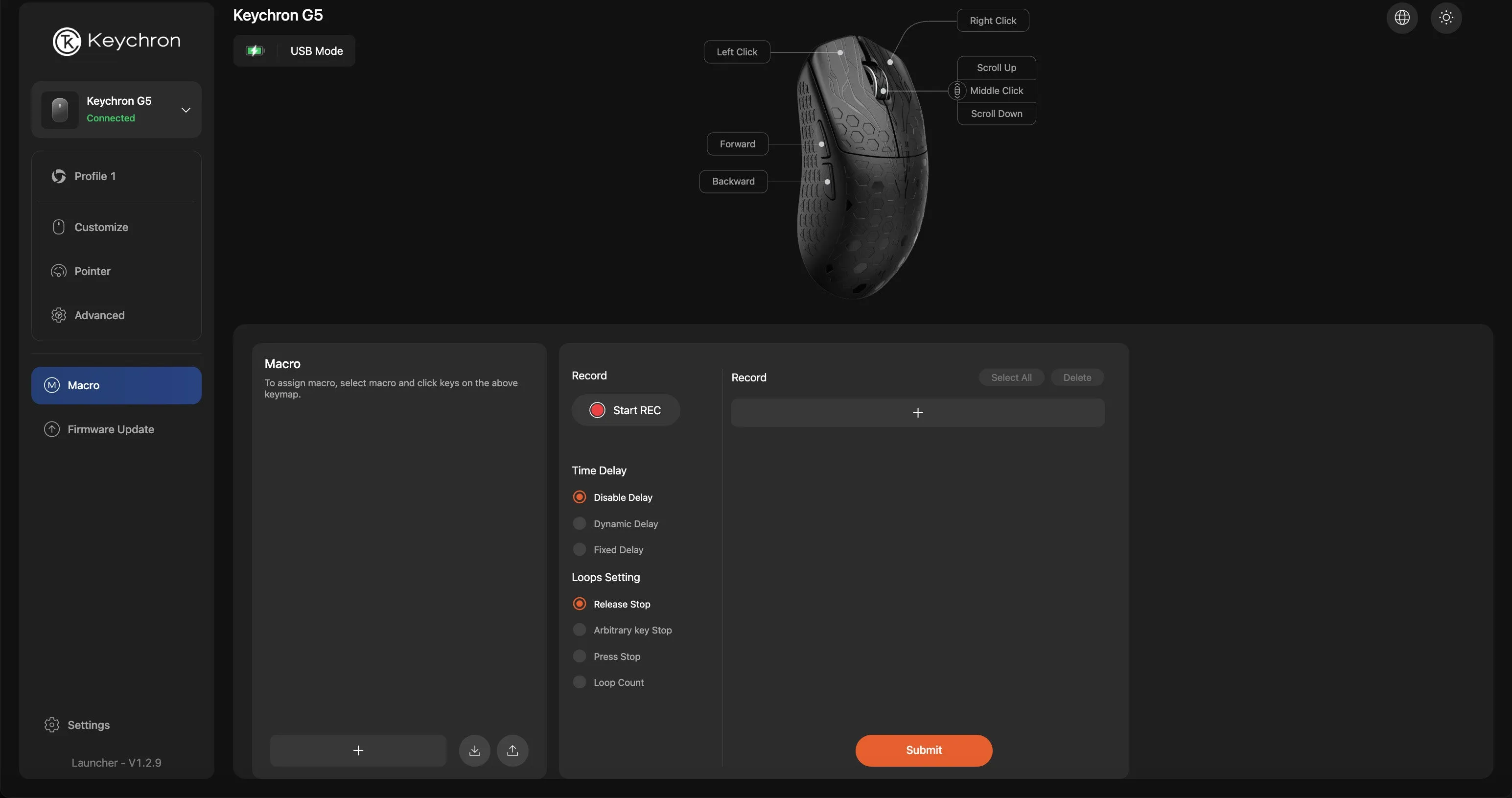 Confgurable in keychron launcher, on the web 