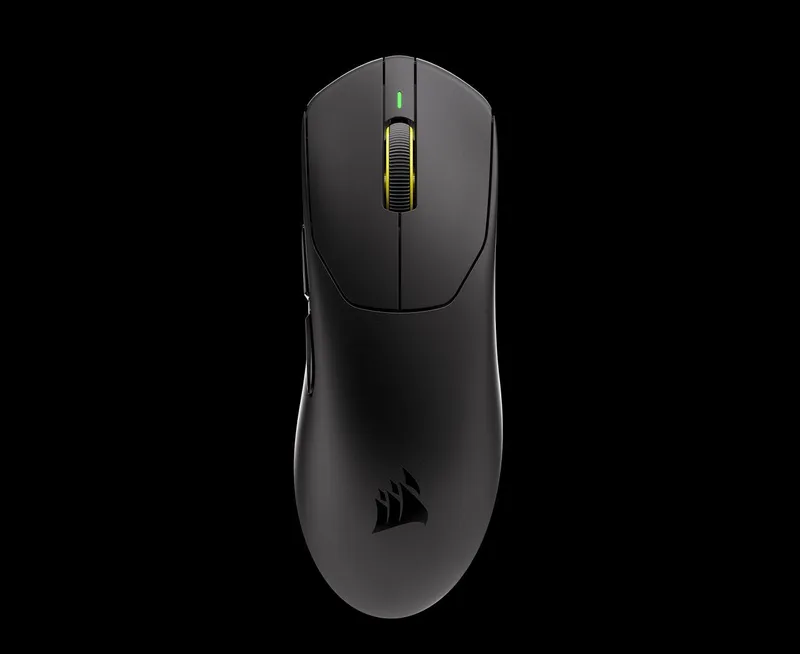 Corsair Sabre v3 Pro PureVector Ultralight Ergo in black, seen from above